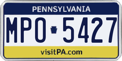 PA license plate MPO5427