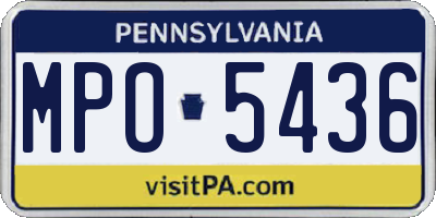 PA license plate MPO5436