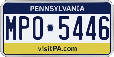 PA license plate MPO5446