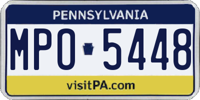 PA license plate MPO5448