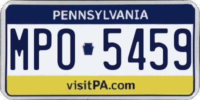PA license plate MPO5459