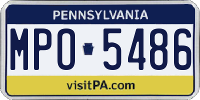 PA license plate MPO5486