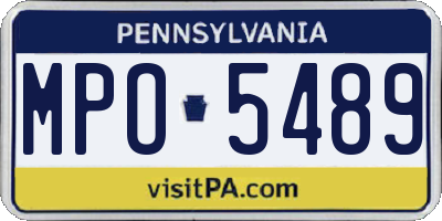 PA license plate MPO5489