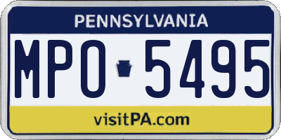 PA license plate MPO5495
