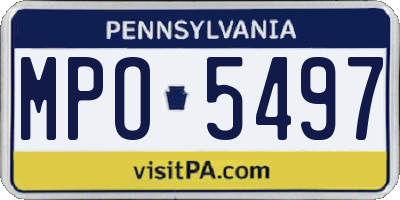 PA license plate MPO5497