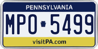 PA license plate MPO5499
