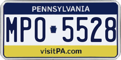 PA license plate MPO5528