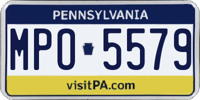 PA license plate MPO5579