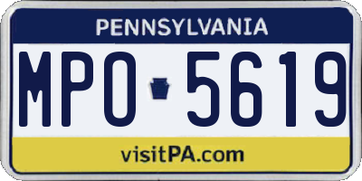 PA license plate MPO5619