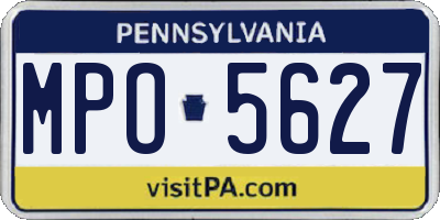 PA license plate MPO5627