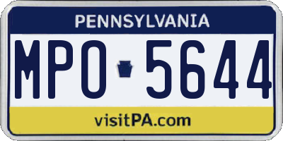 PA license plate MPO5644