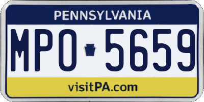 PA license plate MPO5659