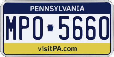PA license plate MPO5660
