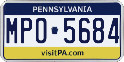 PA license plate MPO5684