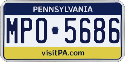 PA license plate MPO5686