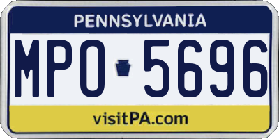 PA license plate MPO5696