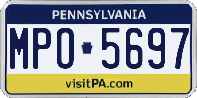 PA license plate MPO5697