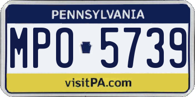 PA license plate MPO5739