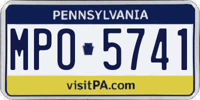 PA license plate MPO5741