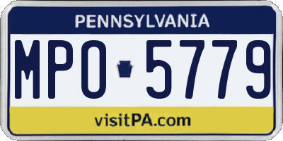PA license plate MPO5779