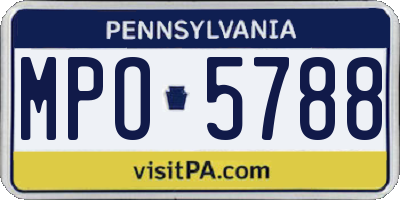 PA license plate MPO5788