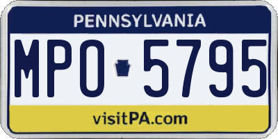 PA license plate MPO5795