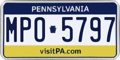 PA license plate MPO5797