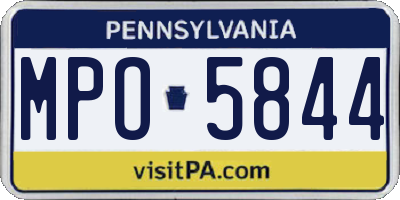 PA license plate MPO5844