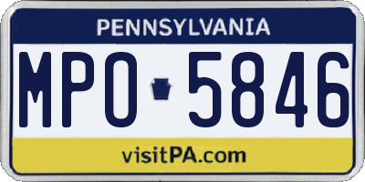 PA license plate MPO5846