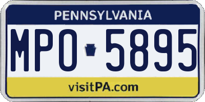 PA license plate MPO5895