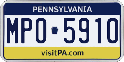 PA license plate MPO5910