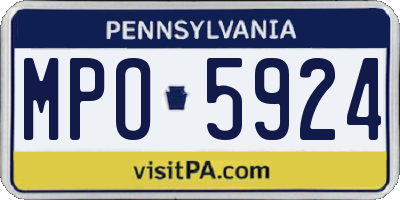 PA license plate MPO5924