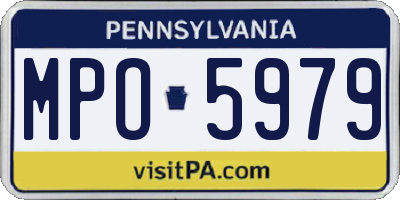 PA license plate MPO5979