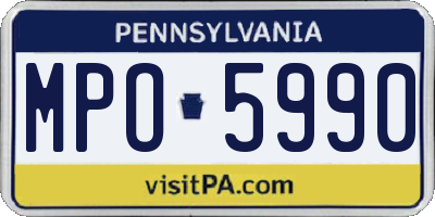 PA license plate MPO5990