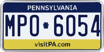 PA license plate MPO6054