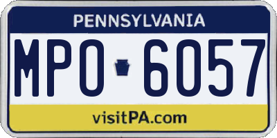 PA license plate MPO6057