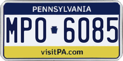 PA license plate MPO6085