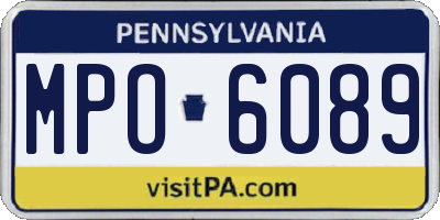 PA license plate MPO6089