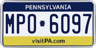 PA license plate MPO6097