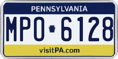 PA license plate MPO6128