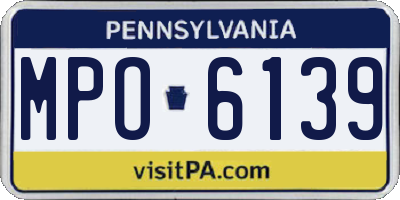 PA license plate MPO6139