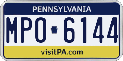 PA license plate MPO6144