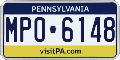 PA license plate MPO6148