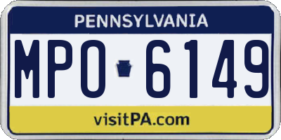 PA license plate MPO6149