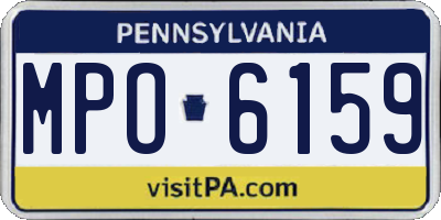 PA license plate MPO6159