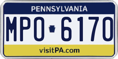 PA license plate MPO6170