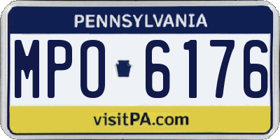 PA license plate MPO6176