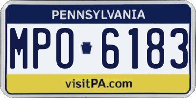 PA license plate MPO6183