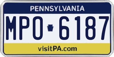 PA license plate MPO6187