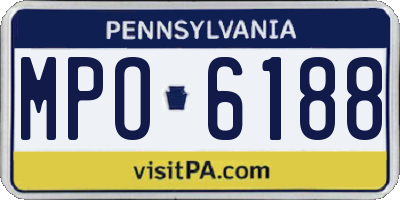 PA license plate MPO6188